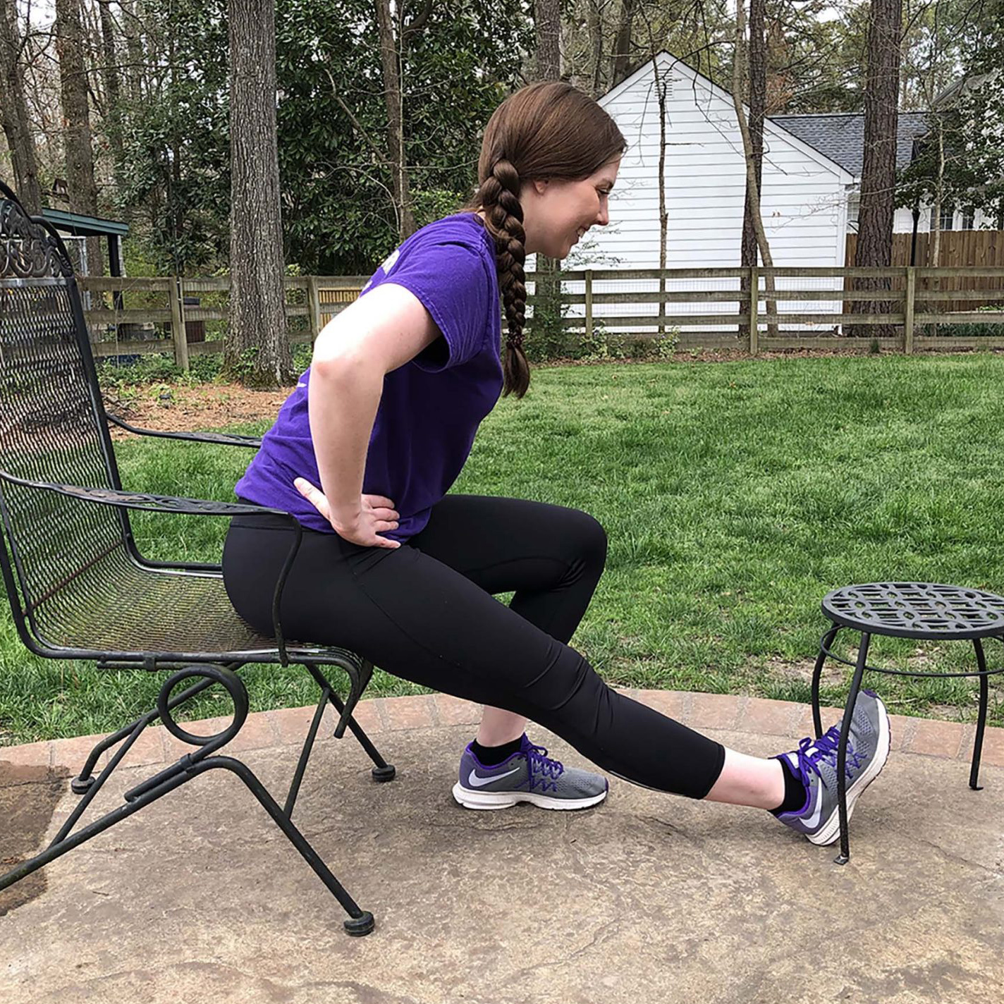 seated leaning hamstring stretch